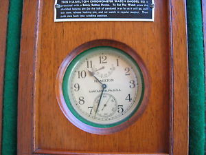 VINTAGE HAMILTON DECK SHIP CHRONOMETER ,CAL 22,ORIGINAL IN/OUT BOX,21J,