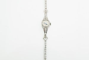 1950's Platinum Diamond Wristwatch By Croton 1.75Cts