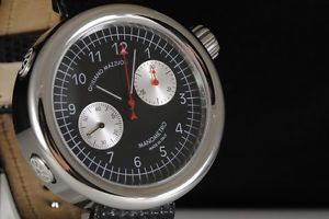 Giuliano Mazzuoli Manometro Chronograph Stainless Steel Black Dial Mens Watch