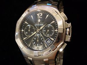 Concord Saratoga Stainless Steel Men's Automatic Chronograph w/Boxes Nice Cond.