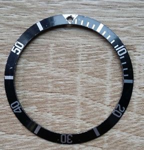 Rare Rolex Vintage Insert Inlay Bezel Submariner Long Five 6536 5513 1680 FAT