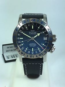 GLYCINE AIRMAN WORLD TIMER 24 ORE 3865 AUTOMATICO OVERSIZE 45 mm OROLOGIO UOMO