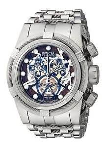 Invicta Men's 13748 Reserve Bolt Chronograph Perforated Dial Stainless St... NEW
