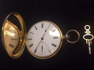 TF Cooper Pocket Watch w/Key 18KT