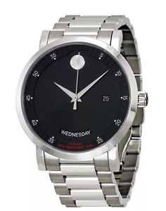 Movado Red Label Automatic Black Dial Stainless Steel Men's Watch 0606844