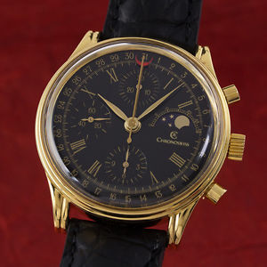 CHRONOSWISS A. ROCHAT LUNAR MONDPHASE CHRONOGRAPH AUTOMATIK VP: 4720,- EURO