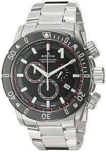 Edox Men's 'Chronoffshore-1' Swiss Quartz Stainless Steel Diving Watch Co... New
