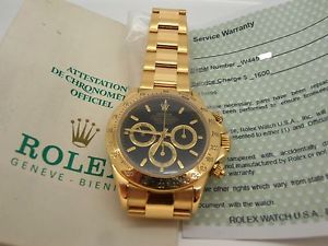 WO15 - Rolex DAYTONA de Oro 18 Kt.- MECANISMO ZENITH 16528- Letra W - AÑO 1995
