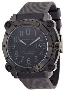 Hamilton Men's H78585333 Khaki Navy BelowZero Black Dial Watch New