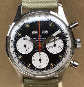 Vintage Wakmann Triple Date Chronograph Chrono