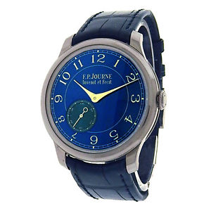 F.P. Journe Chronometre Bleu Tantalum Leather Manual Blue Men's Watch