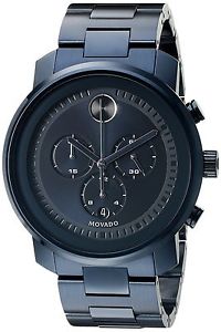 Movado Men's 3600279 Blue Stainless Steel Watch New