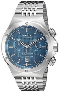 Edox Men's 10108 3 BUIN Delfin Analog Display Swiss Quartz Silver Watch New