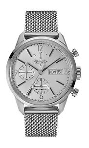 Bulova Accu Swiss 63C116 Mens Accu Swiss Silver Steel Bracelet Watch New