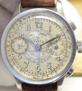 VETTA LANDERON 13 Vintage BABY CHRONOGRAPH STEEL WATCH WITH TELEMETRE SCALE