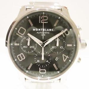 Watch Mont Blanc Chronograph Automatic Black 9668 Free Shipping [pre]