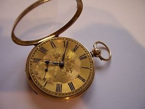 A FINE ANTIQUE 19th CENTURY 18 CARAT GOLD FUSEE  POCKET WATCH  CHESTER 1877
