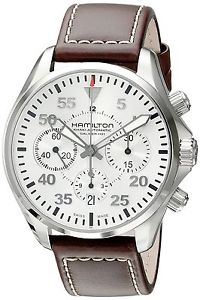 Hamilton Men's H64666555 Khaki Aviation Stainless Steel Automatic Watch w... New