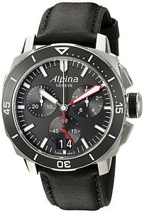 Alpina Men's AL-372LBG4V6 Seastrong Diver 300 Chronograph Big Date Analog... New