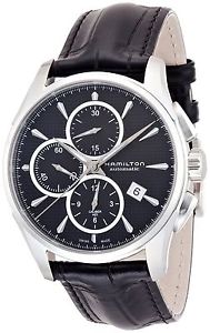 Hamilton Jazzmaster Automatic Leather Chronograph Mens Watch H32596731 New