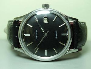 VINTAGE Movado Kingmatic Date SWISS MADE WRIST WATCH g158 Old used antique