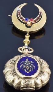 MUSEUM Ottoman 14k Gold,Enamel&Diamonds award watch.Sultan Mehmed V on the dial