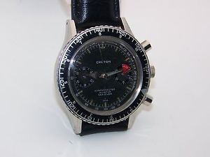 Vintage Croton Chronomaster Aviator Sea Diver With Desirable Valjoux 23 Movement