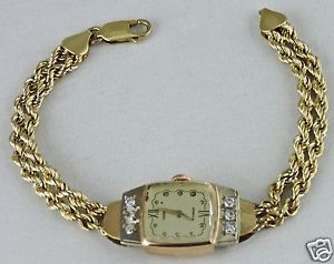 VINTAGE SOLID 14K ROSE & YELLOW GOLD RUSSIAN WRIST WATCH USSR MADE "CHAIKA"