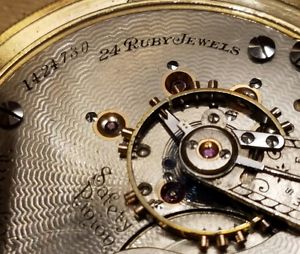 L4  HIGH GRADE 24J ILLINOIS BUNN SPECIAL 18sz 14K GOLD FILL HUNTER POCKET WATCH