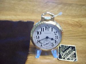 Hamilton pocket watch Railroad 992E 21Jewel Elinvar Runs.