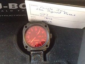 Authentic U-boat Thousands Of Feet Automatic Rare Red Crystal Men's Watch
