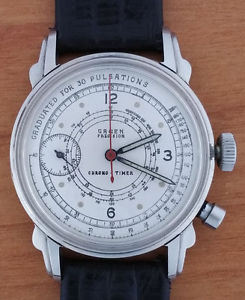 Vintage Gruen Single Pusher Chrono Timer with Pulsation Dial Watch Mint Cond