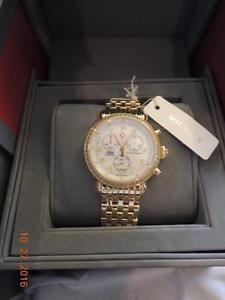 NWT New Michele Gold Diamond CSX Watch MWW03M000141 $2595 NIB .54 CT