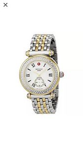 MICHELE CABER Diamond  Two Tone Classic WATCH  STYLE # MWW16A000066 NEW $2,195