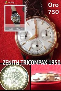 ZENITH TRICOMPAX ORO 146CH 1950