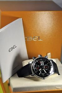 "Ebel" 1911 Discovery CHRONOGRAPH Day&Date Swiss Men's All S/Steel Wristwatch