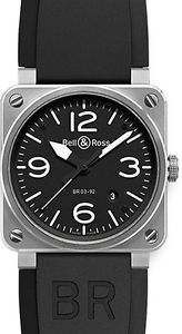 BR-03-92-STEEL | BELL & ROSS AVIATION | NEW & AUTHENTIC AUTOMATIC MENS WATCH