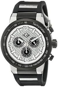 GV2 by Gevril Men's 8204 Novara Analog Display Swiss Quartz Black Watch New