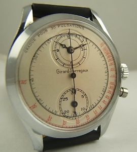 CHRONGRAPHE MONOPOUSSOIRE A HEURE EXCENTREE GIRARD PERREGAUX DE 1930 CP2