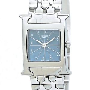 Pre-owned Hermes H  Blue Dial HH1.210 Stainless x Quartz Ladies Watch,AS