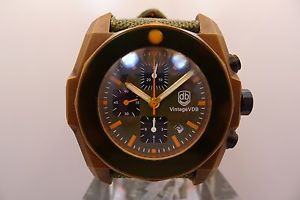 VINTAGE VDB TIMER 2 BRONZE CHRONOGRAPH 3 STRAPS LIMITED 20 PCS 200M SOLD OUT
