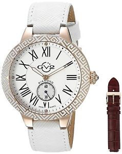 GV2 by Gevril Women's 9126 Astor Enamel Analog Display Quartz White Watch New