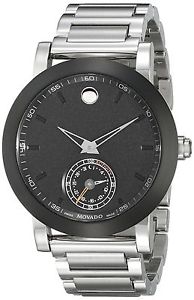 Movado Men's 0660001 Stainless Steel Smart Watch with Black Dial New