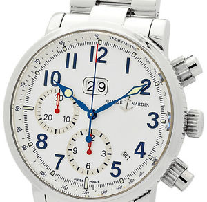 Ulysse Nardin Marine Chronograph Big Date Annual Calendar 513-22-7 Wrist Watch