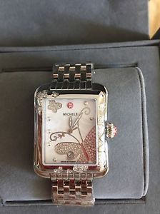$2000 NWT MICHELE Extreme Butterfly Diamond White Dial Ladies Watch MWW04B000001