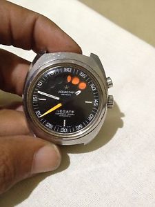 Vintage Aquastar Regate Olimpic Star S/steel Mens Watch Cal.1345