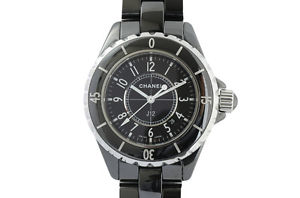 Pre-Owned Chanel J12 33mm Black Ceramic/Dial Women's Quartz Wristwatch H0682,MR
