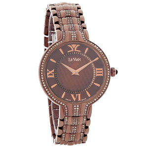 Levian Ladies Rotondo II Chocolate Diamonds Bronze Swiss Quartz Watch ZLPC 2