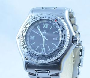 EBEL VOYAGER GMT MONTRE HOMMES ACIER/ACIER 40MM AUTOMATIQUE AVEC ACIER BANDE