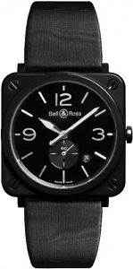 BR-S-BLACK-CERAMIC-SATIN | BRAND NEW BELL & ROSS AVIATION QUARTZ MENS WATCH